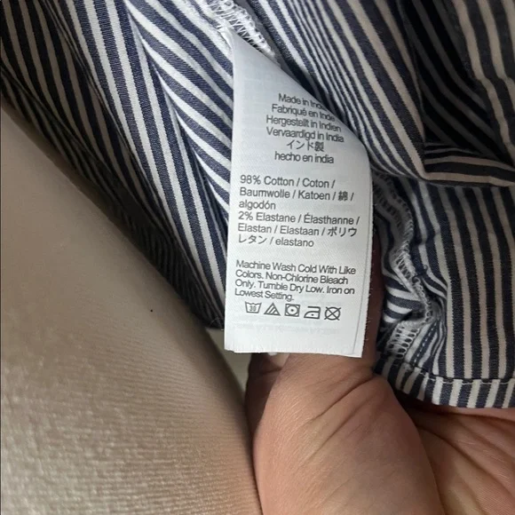 J. Crew Black and White Striped Button Down Shirt - Picture 5 of 5